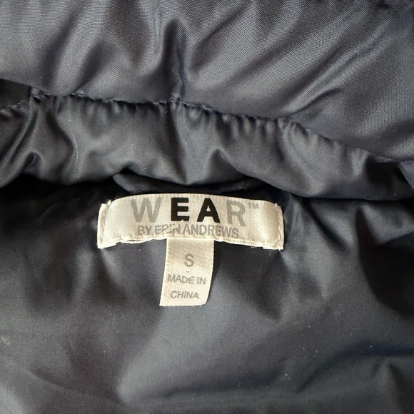 Orange and Navy Puffer Jacket - Picture 2 of 4